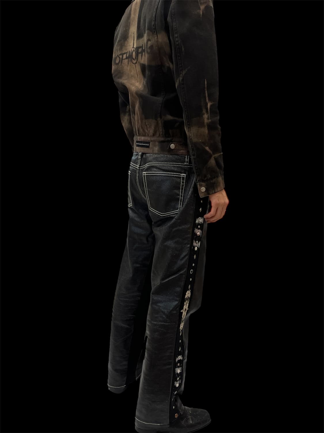 [OS] 빈티지 아카이브 이티스 사이드 젬스톤 모스 코드 데님 상품이미지3