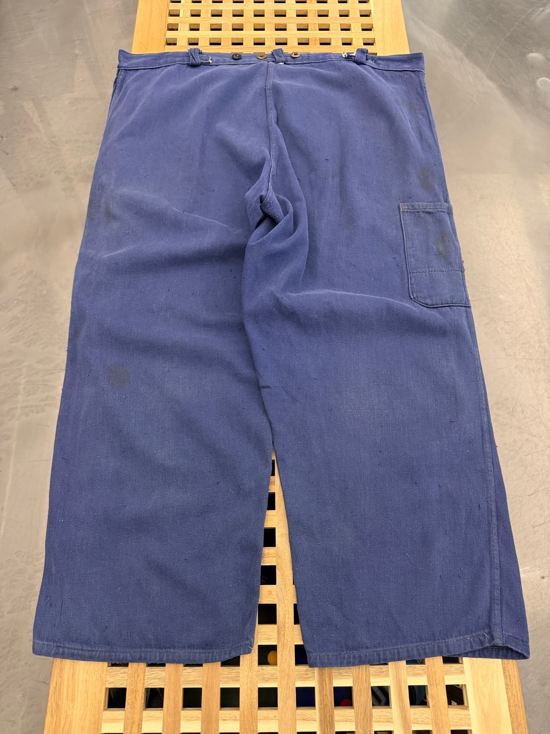 1950s FRENCH HAIRY INDIGO DENIM 프렌치워크팬츠 상품이미지2