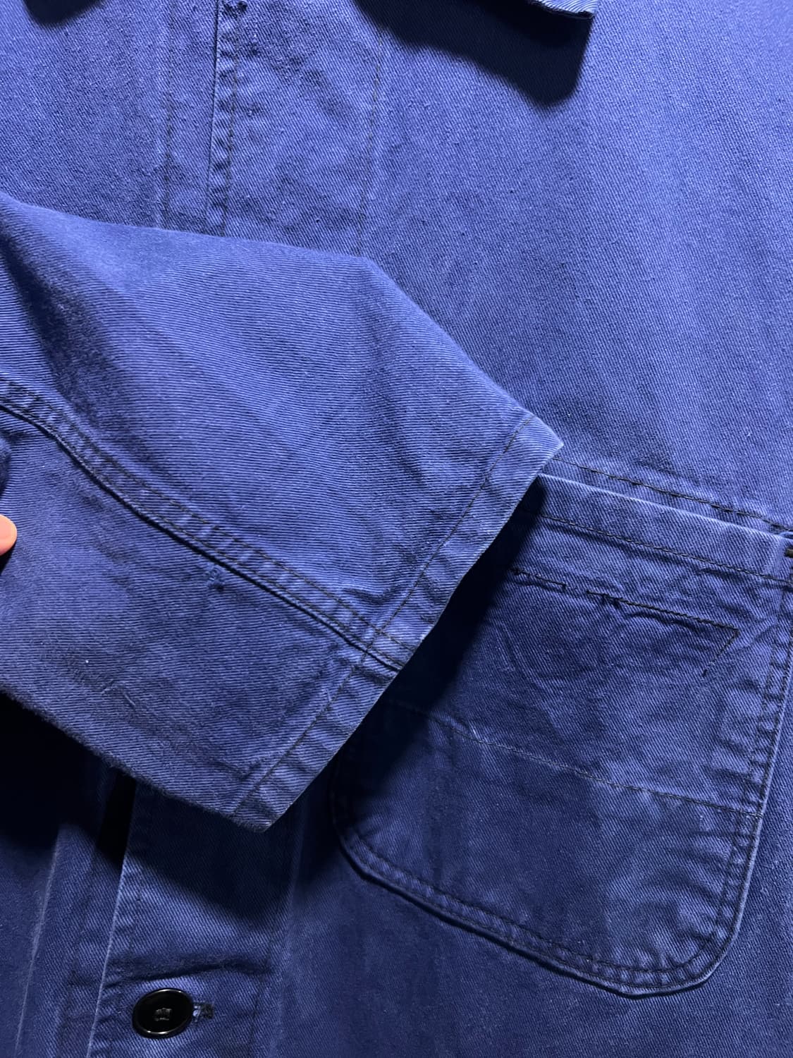 [L]90's 빈티지 워싱 3포켓 프렌치 워크 자켓 상품이미지5