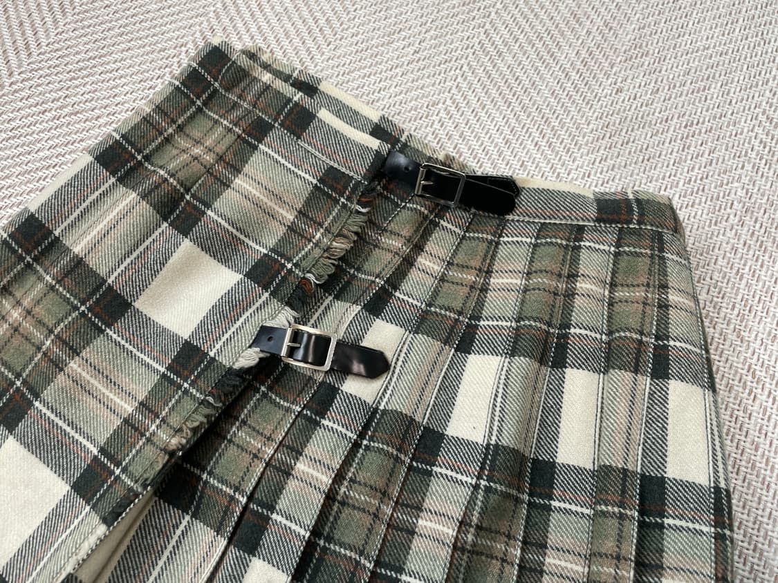 Royate 타탄체크 벨크로 스커트  J03813 상품이미지3