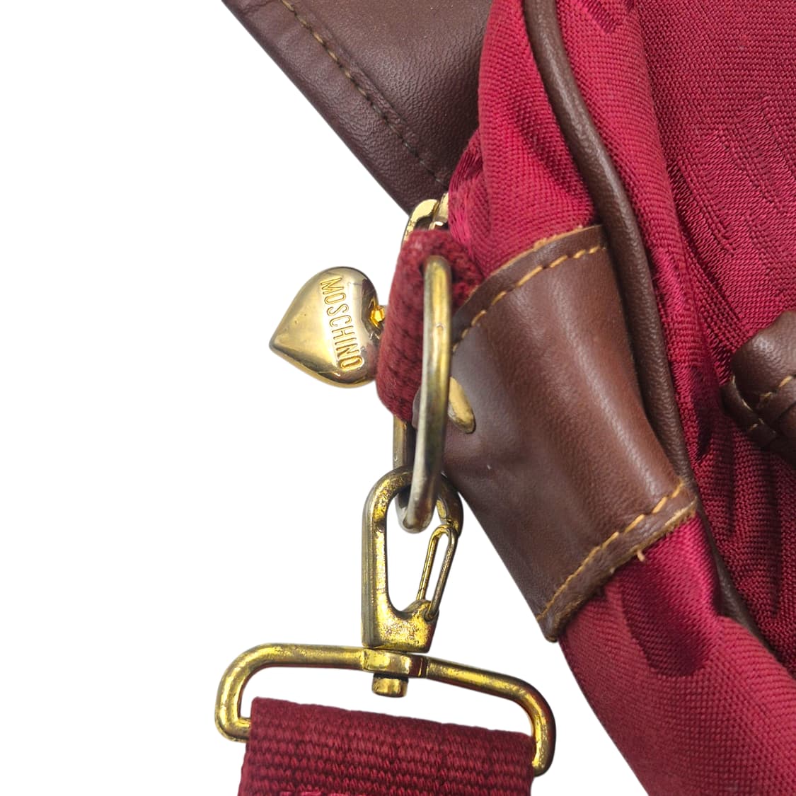 00s 러브 모스키노 레더 캔버스 벨트 크로스백 상품이미지7