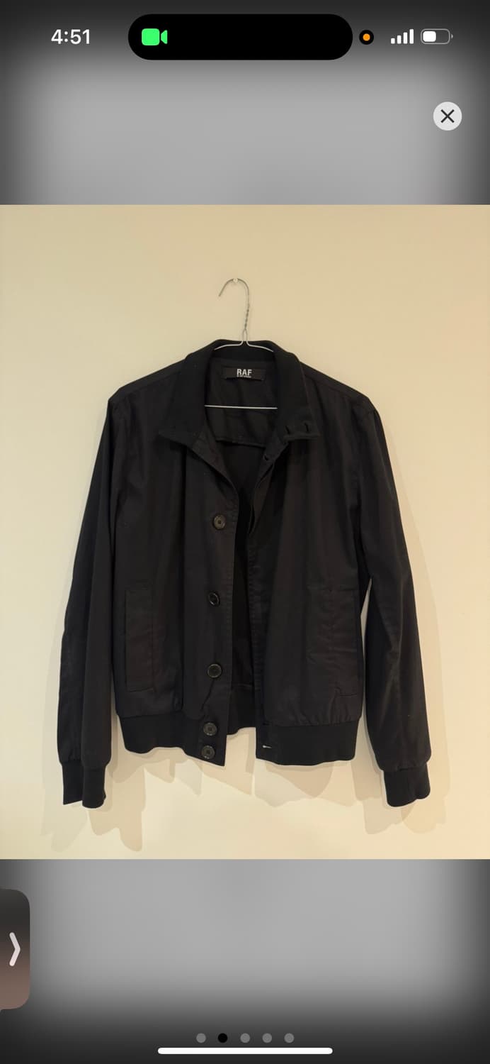 라프시몬스 Cropped Button Bomber Jacket 상품이미지2
