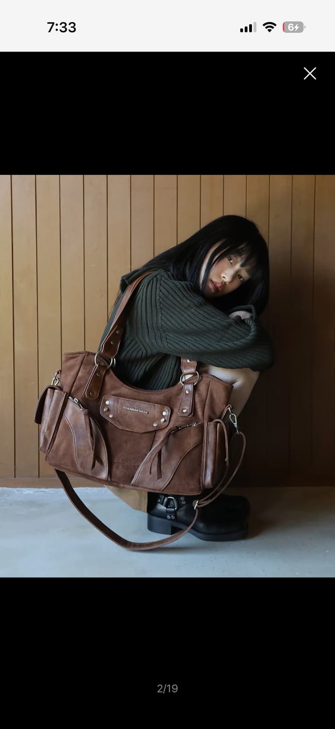 이우가마카라스 스웨이드 숄더백 상품이미지1