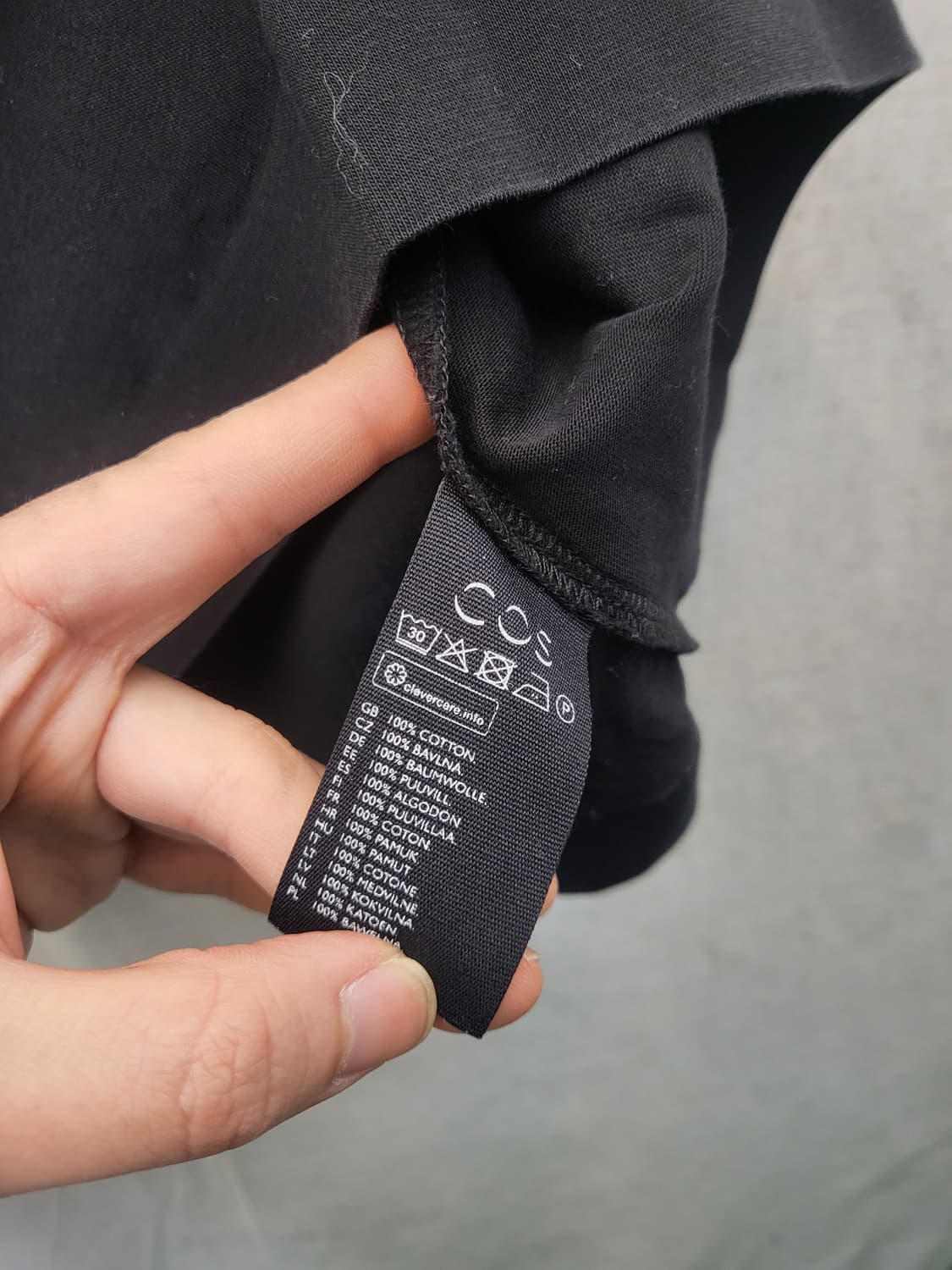 COS 코스 블랙 반팔 티셔츠 상품이미지4