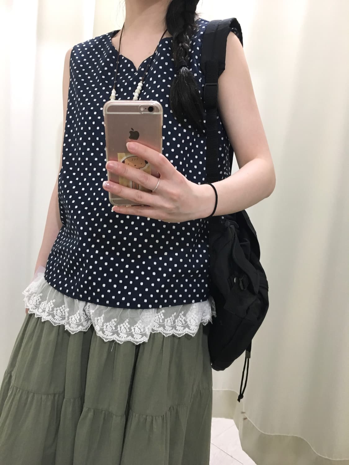 Square Dot Sleeveless Top 상품이미지1
