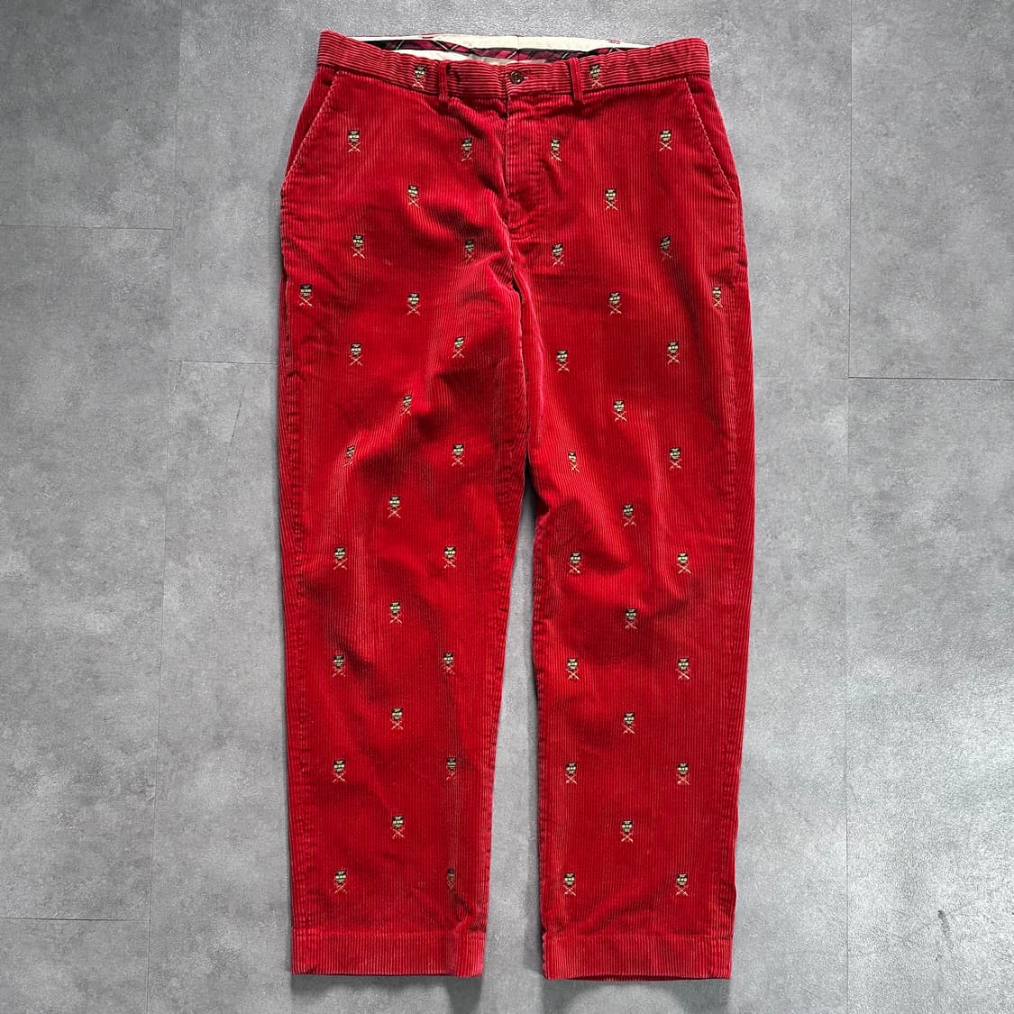 폴로 레드 코듀로이 자수 팬츠 (vap.4) 상품이미지2