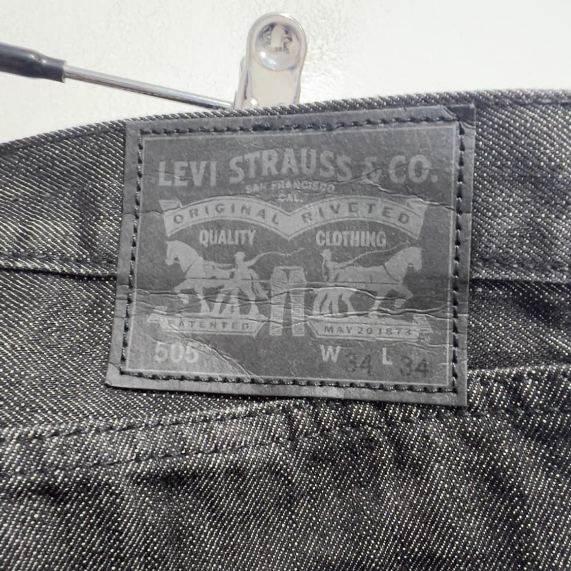 리바이스 505 흑청 데님팬츠 상품이미지5