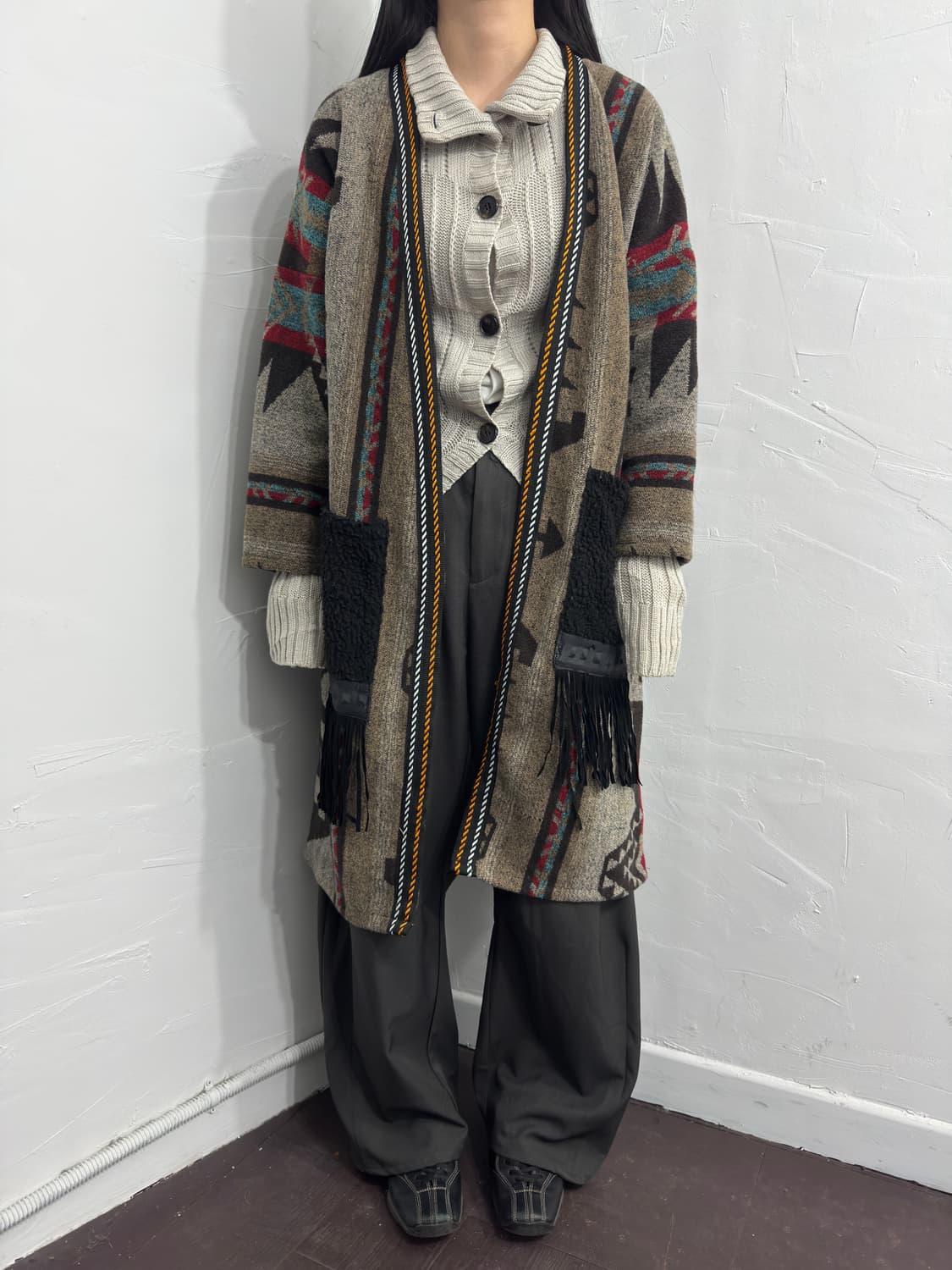 ethnic pattern cardigan 상품이미지1