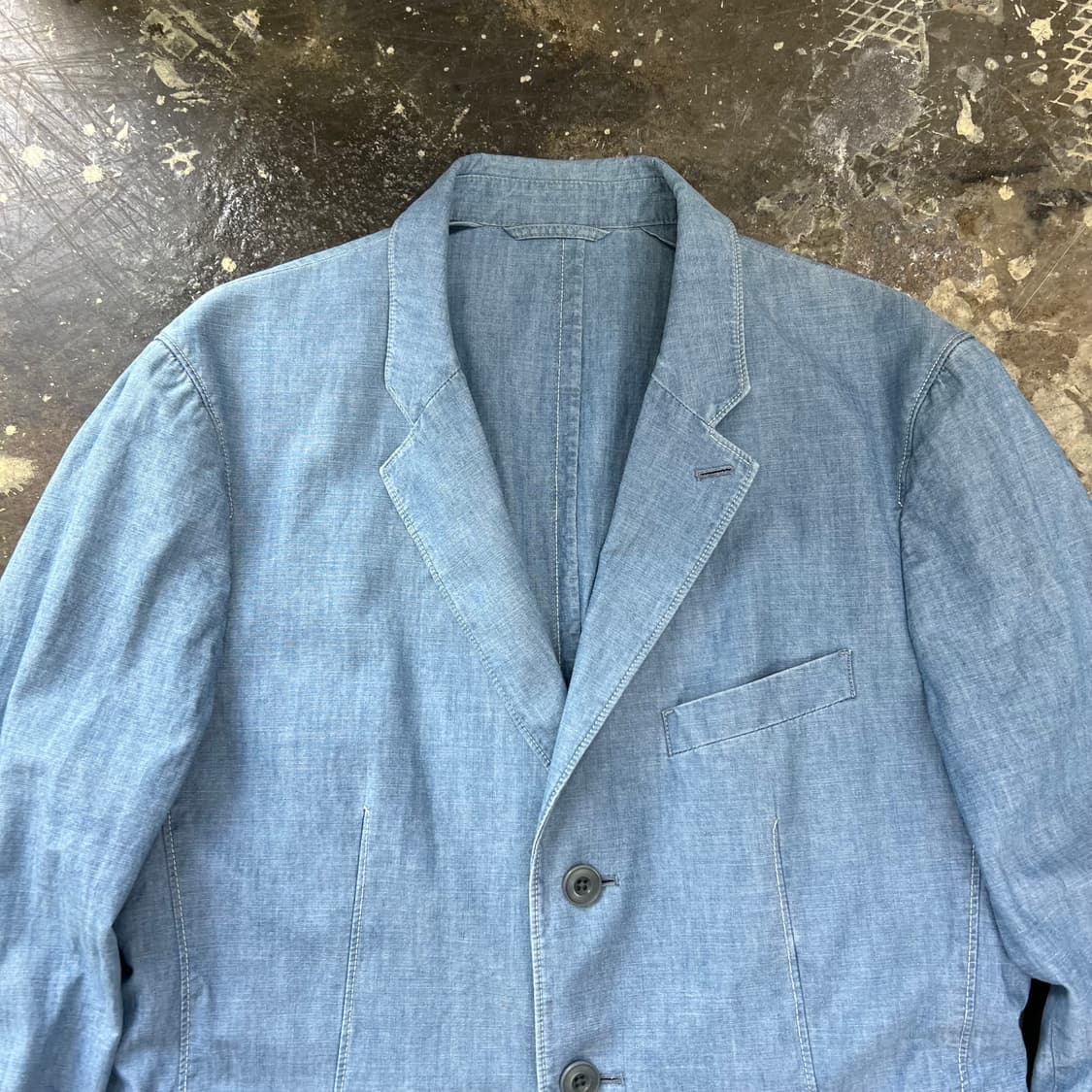 M) 유니클로 X 르메르 샴브레이 블레이저 자켓 마이 미니멀리즘 상품이미지2