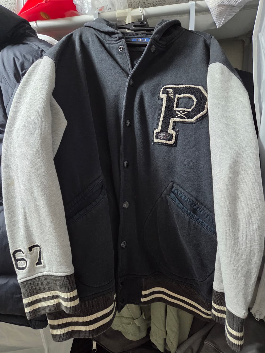 폴로 랄프로렌 후드 바시티 자켓 2XB(105~110) 상품이미지1