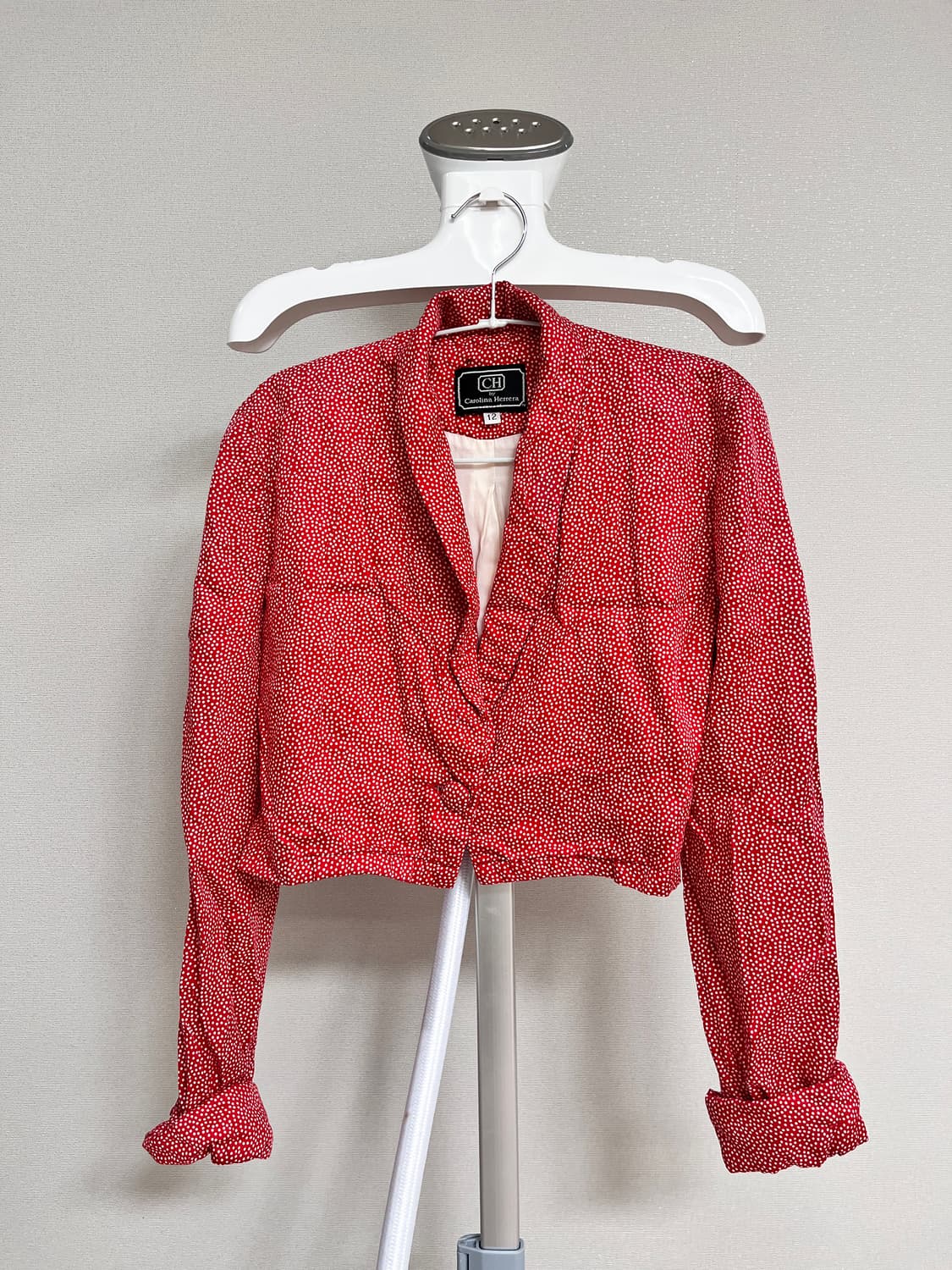 아메리칸 빈티지 레드 도트 크롭 재킷 상품이미지3