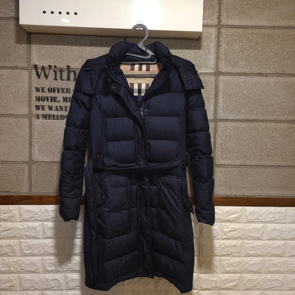 버버리 브릿 벨트 롱패딩 S 상품이미지1