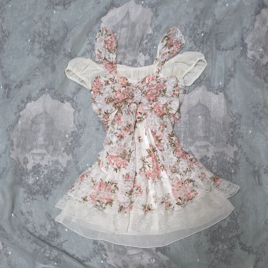 리즈리사 히메카지 빅리본 로걀탑 오프숄더 세트 히메갸루 트랄라라 상품이미지1