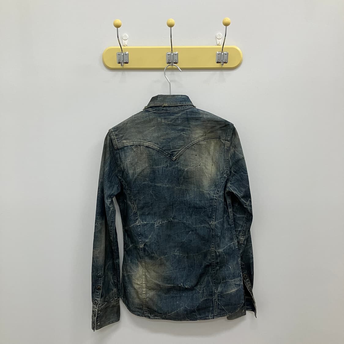 시바라이즈 데님 트레쉬드 워싱 웨스턴 셔츠 상품이미지2