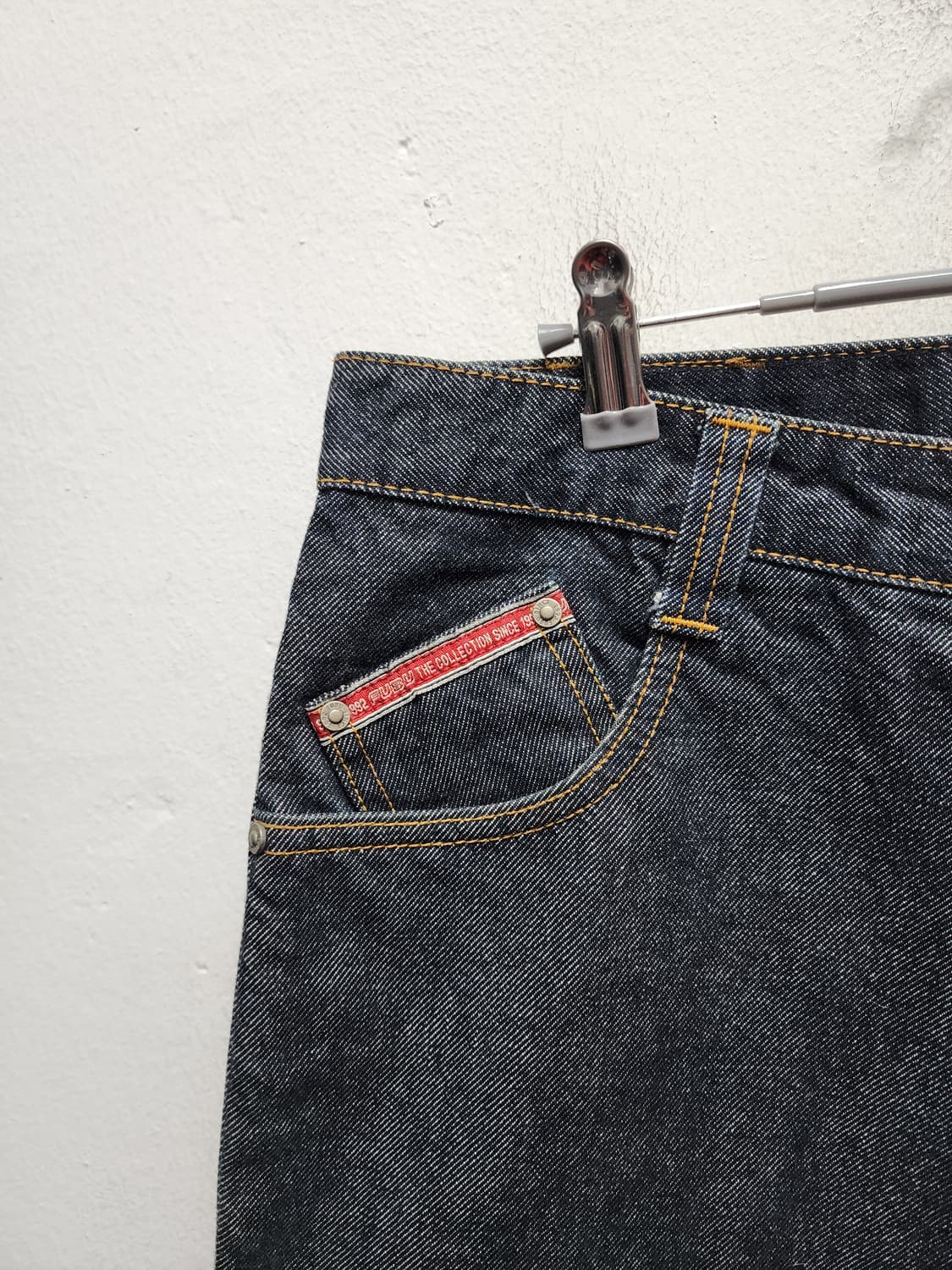 FUBU 푸부 데님 레터링자수 생지 청바지 상품이미지6