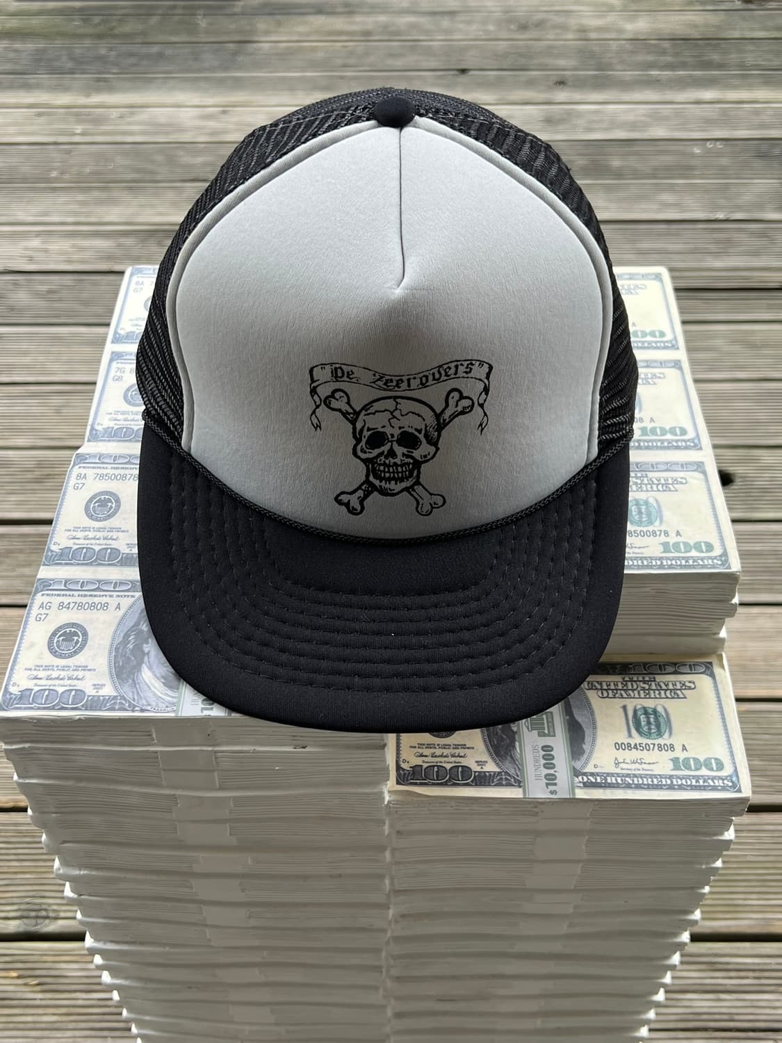 90's 빈티지 스컬 트러커캡 바이커 메쉬 스냅백 상품이미지5