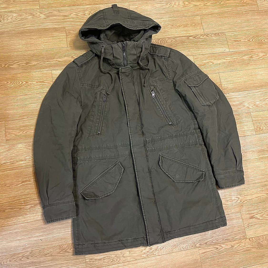 L) 지오다노 야상 경량 패딩 카키&올리브 상품이미지1