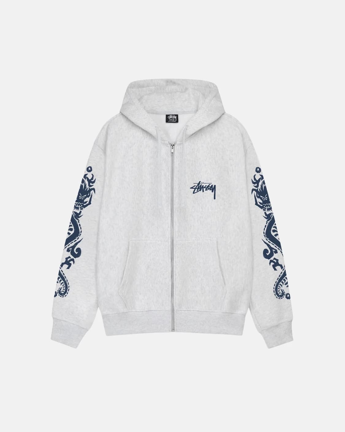 스투시 DRAGONS ZIP HOODIE - ASH HEATHER 상품이미지1