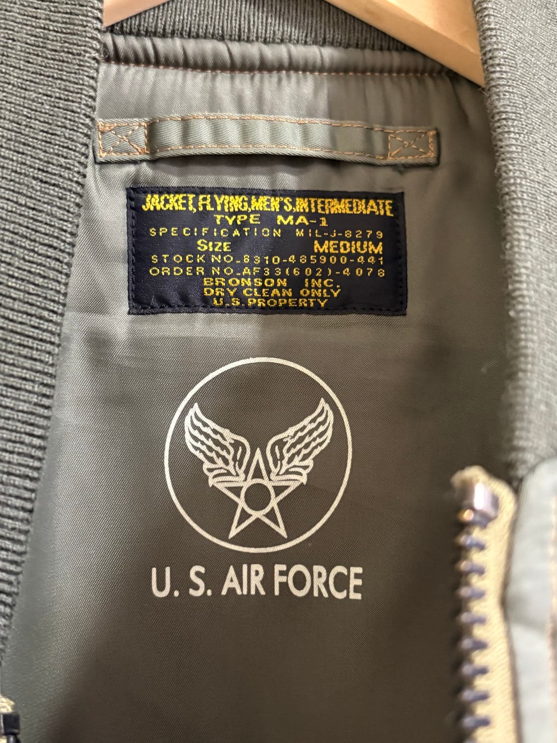 브론슨 복각 ma-1 og 상품이미지5