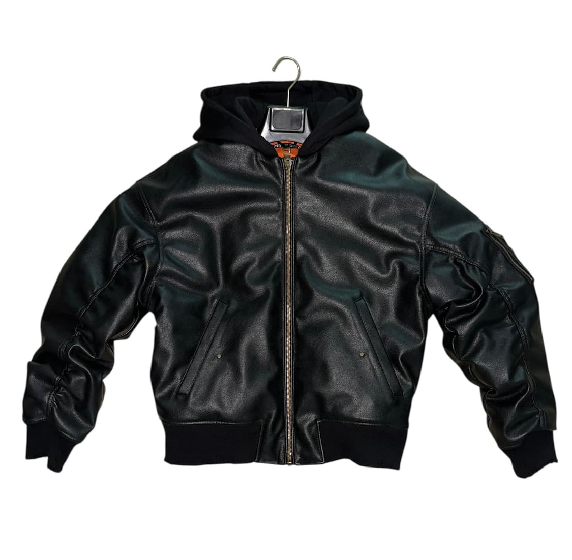 ZARA leather bomber jacket 상품이미지1