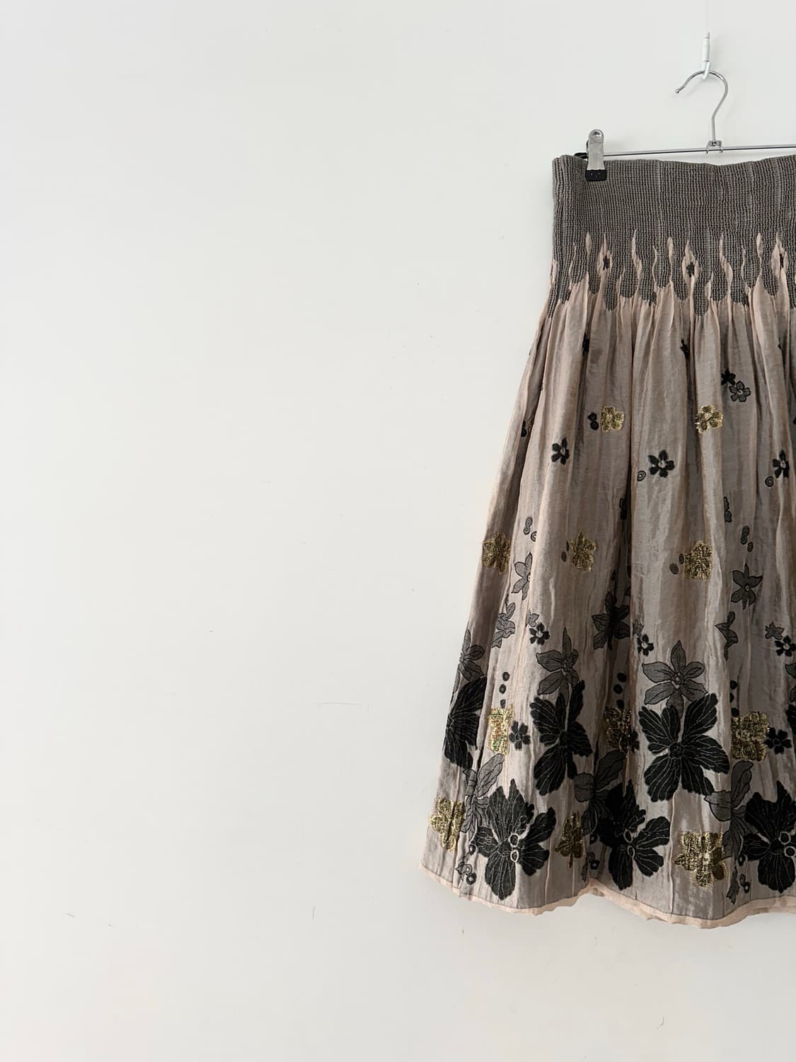 Floral gold glitter banding skirt & ops 상품이미지2
