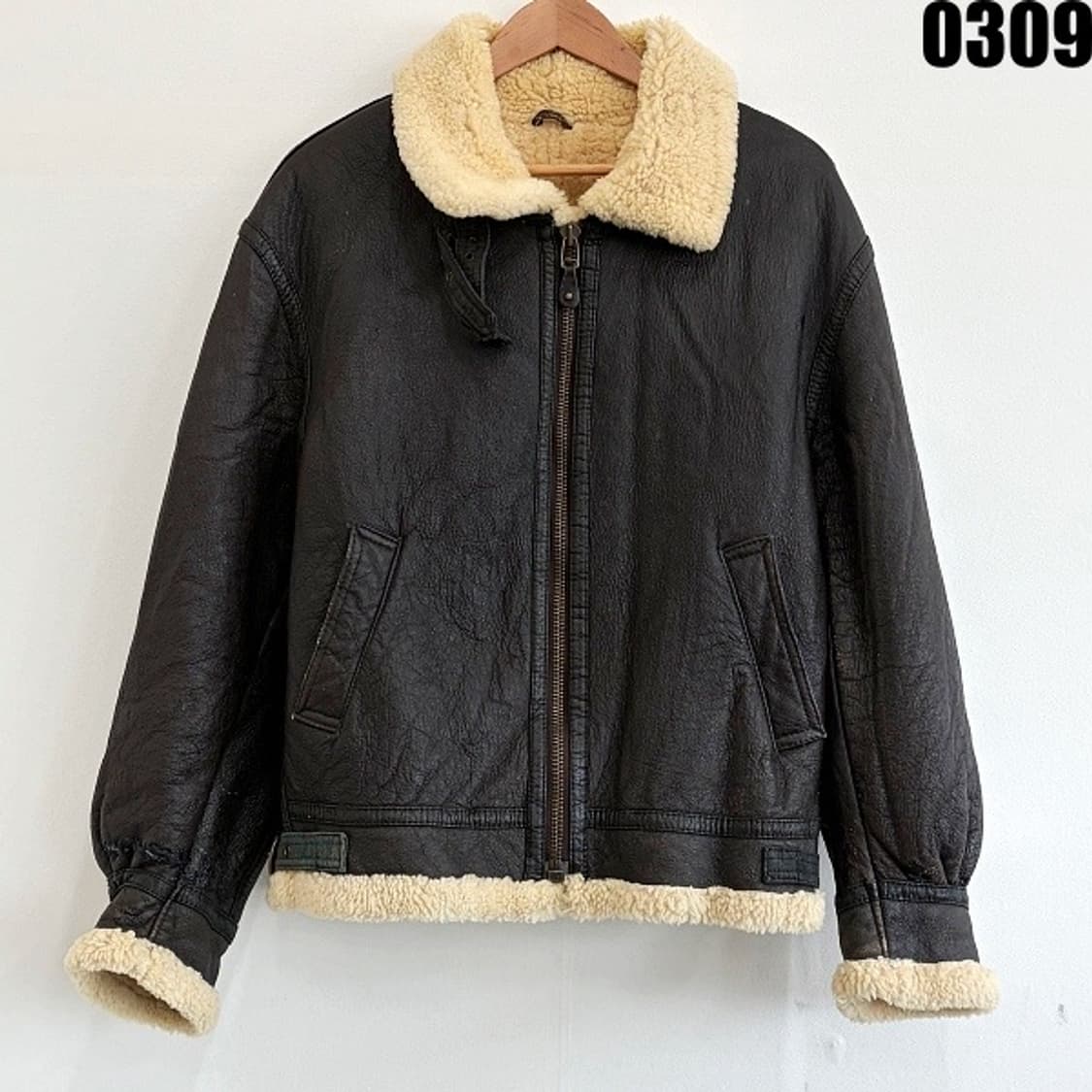 빈티지 B-3 무스탕 레더 자켓 L 0309  상품이미지1