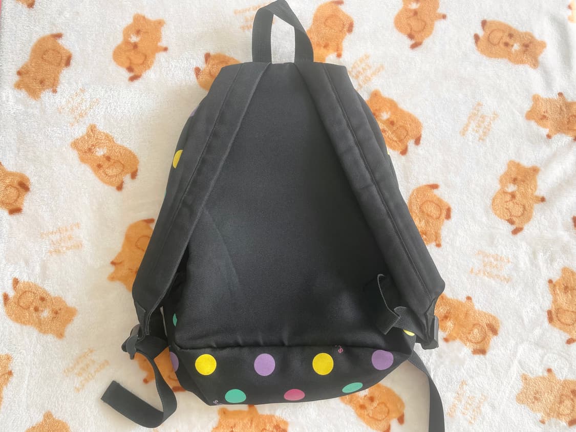모리걸 빈티지 y2k 갸루 하트 도트 백팩 🖤💗💛🩵💜 상품이미지3