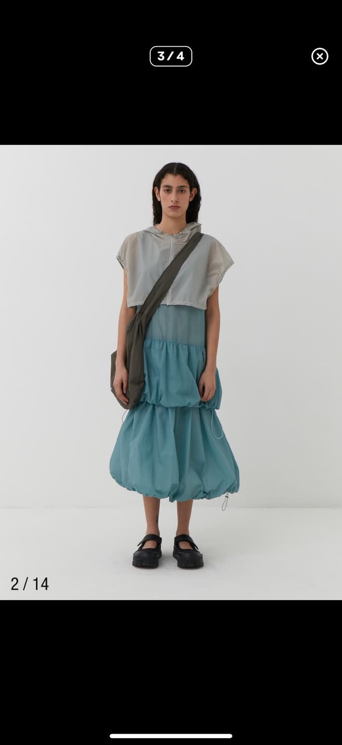 아모멘토 스트링 후디드 탑 상품이미지2