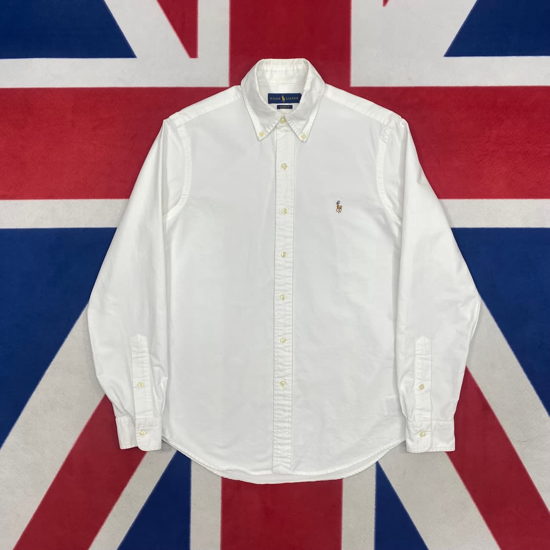 폴로 옥스포드 화이트 셔츠 S 실측 M  상품이미지1