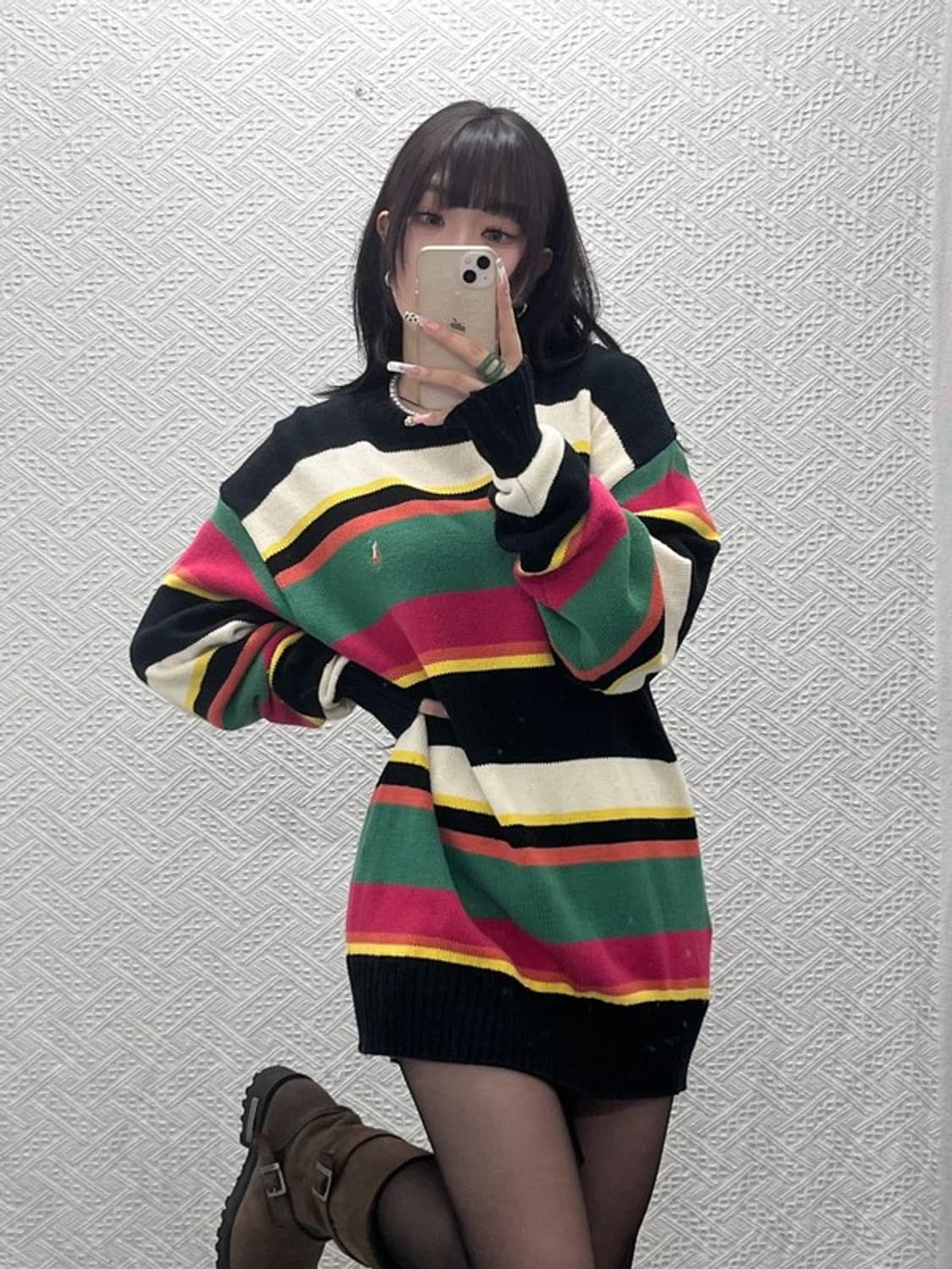 폴로 랄프로렌 희귀 레트로 90's 컬러블럭 니트 105 C11159 상품이미지2