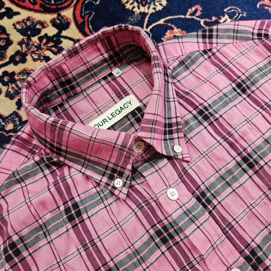 아워레가시 보로우드 BD 세리즈 메모리 체크셔츠 46size 상품이미지4