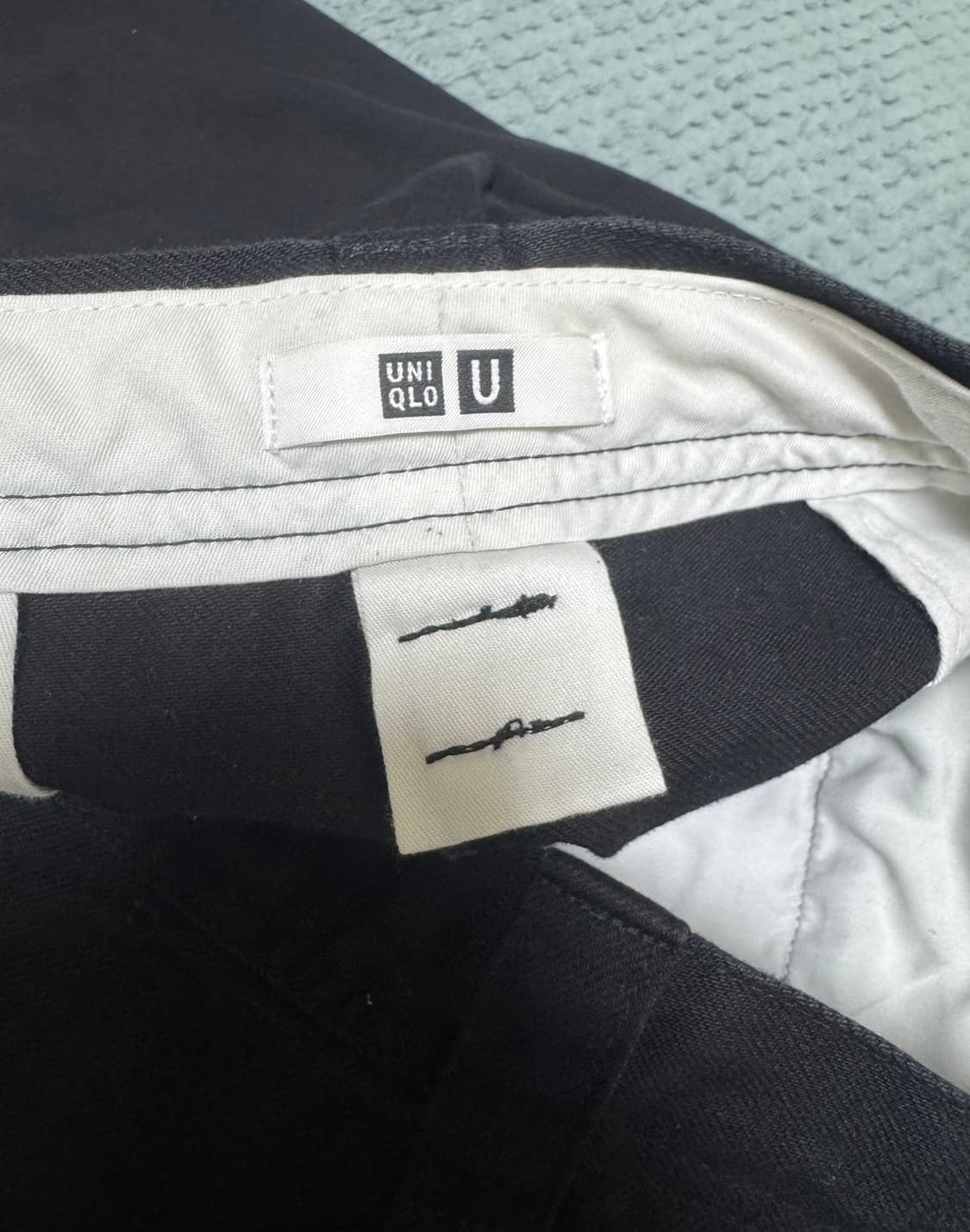 [85]유니클로u 와이드핏치노팬츠 블랙/베이지 일괄 상품이미지8