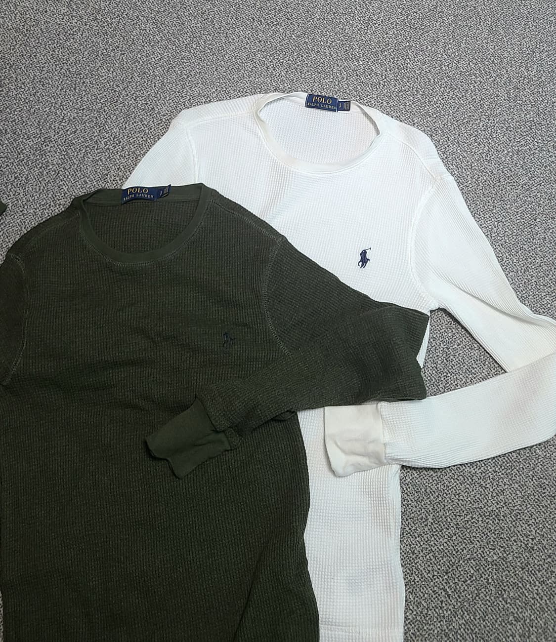 폴로 랄프로렌 화이트  와플 긴팔 티셔츠 S (2벌) 상품이미지1