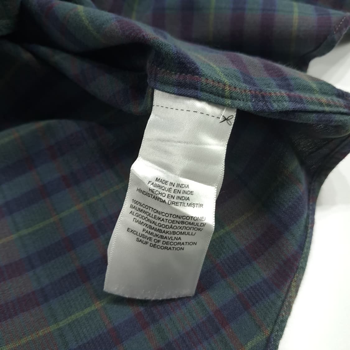 Co636 XL 폴로 랄프로렌 블랙워치 타탄체크 긴팔 셔츠 남방 상품이미지6