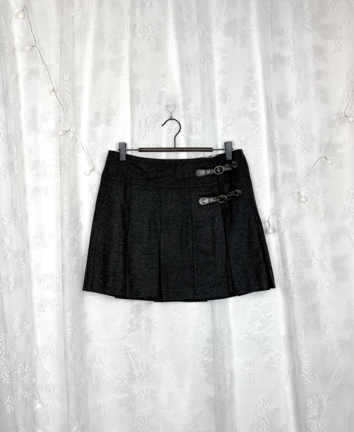 (재판매) 버버리 울혼방 플리츠 스커트 상품이미지1