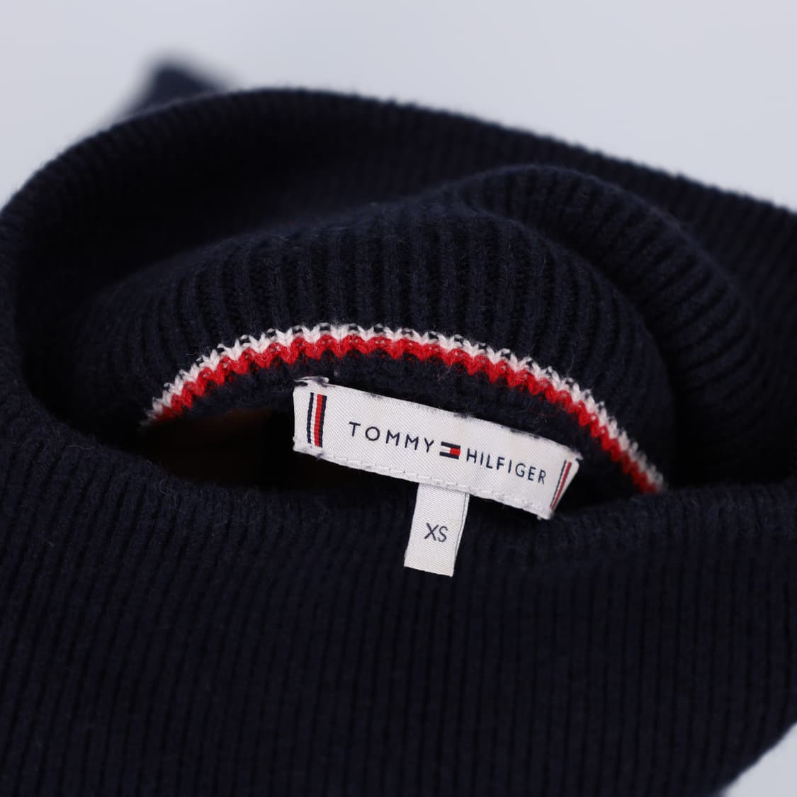 [XS] 신형 타미힐피거 여성 숄카라 터틀넥 크롭 와플 니트 3810 상품이미지5