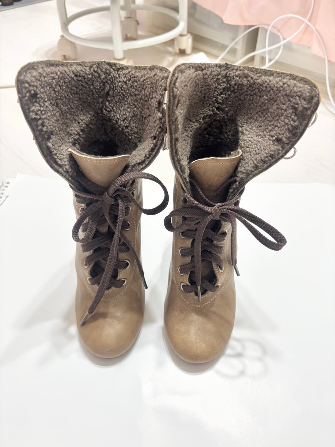 마린 수제화ㅡ 천연 양가죽 앵클 부츠 230/상태최상 상품이미지3