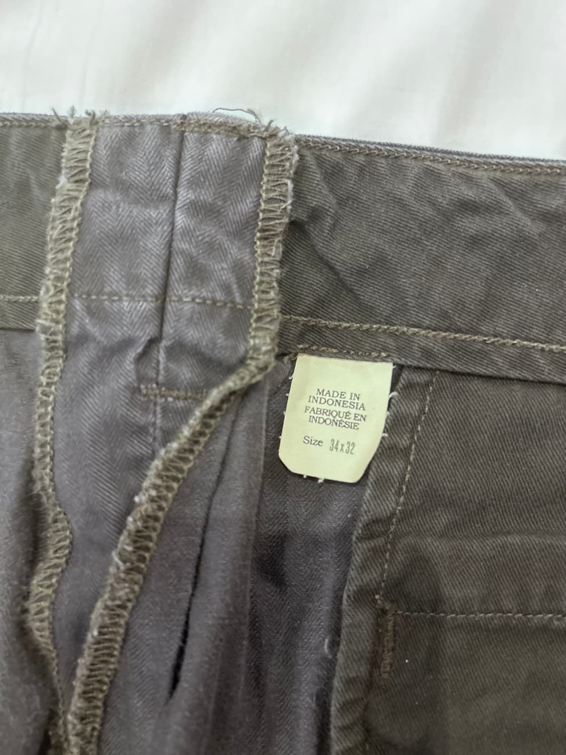 RRL 가먼트 다이 해링본 팬츠 블랙 34x32 상품이미지4