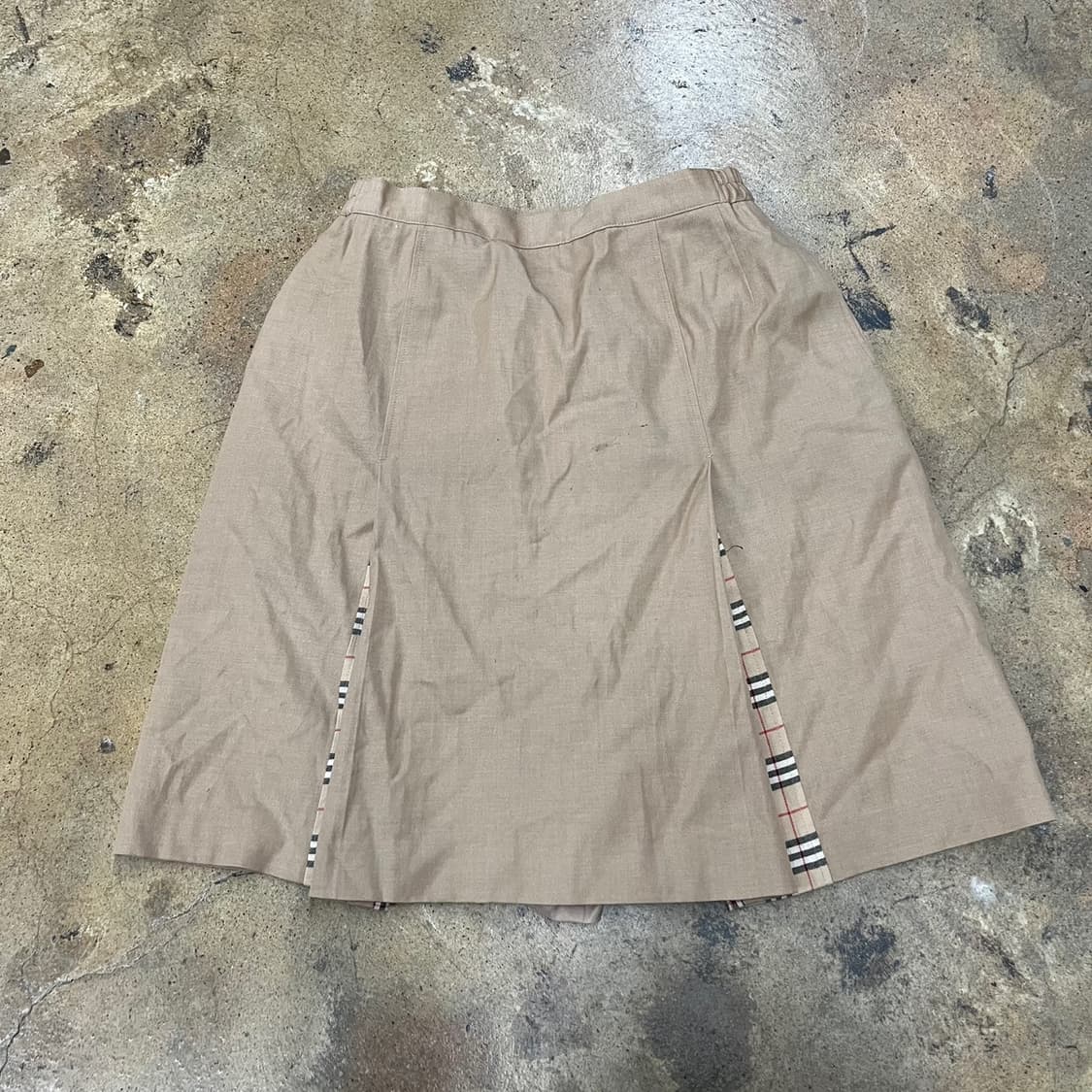 [정품/13] 버버리 베이지 체크 스커트 상품이미지2