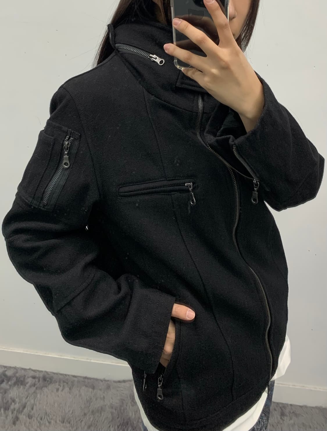 닐로스 울 후드자켓 상품이미지2