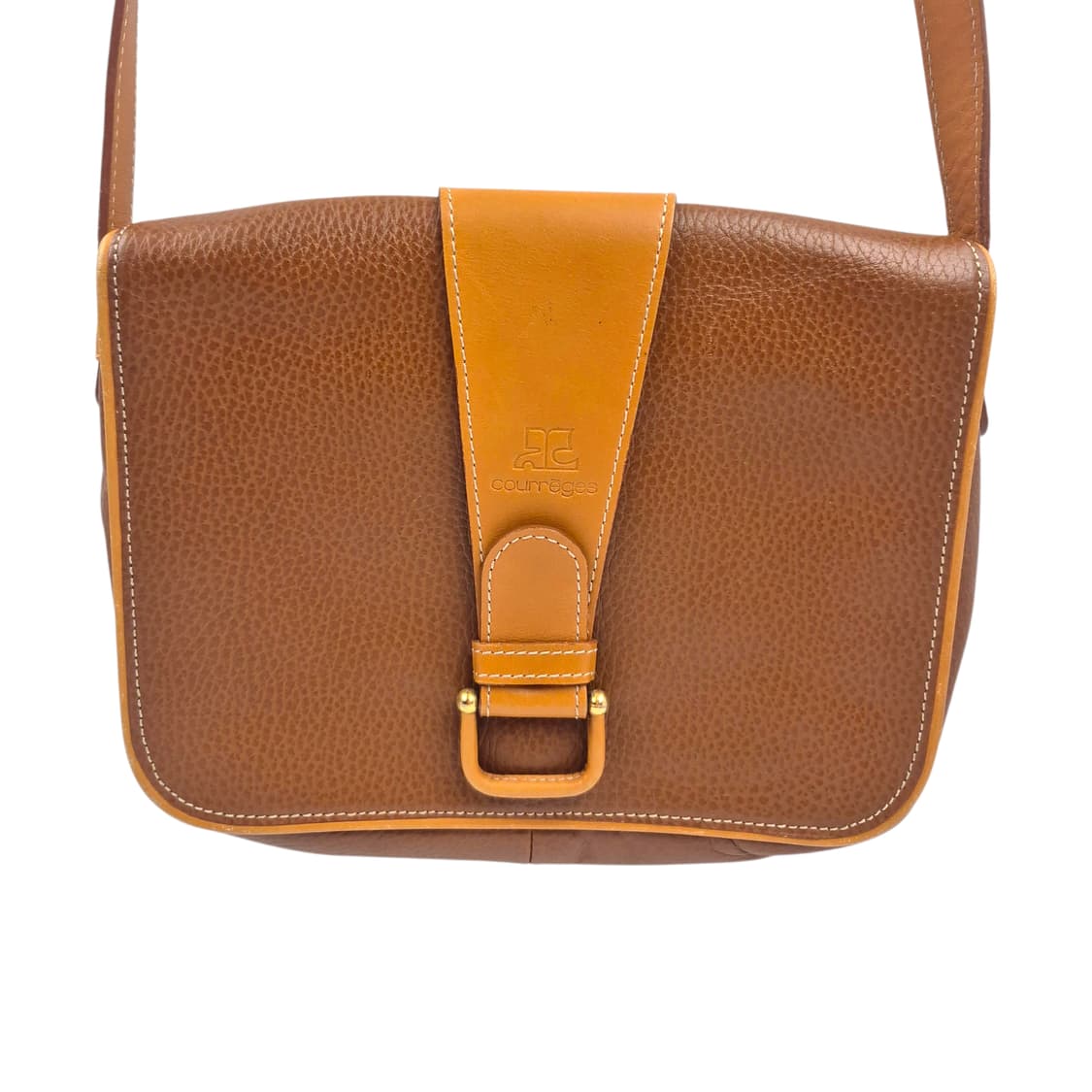 90s 꾸레쥬 클래식 레더 벨트 크로스백 상품이미지1