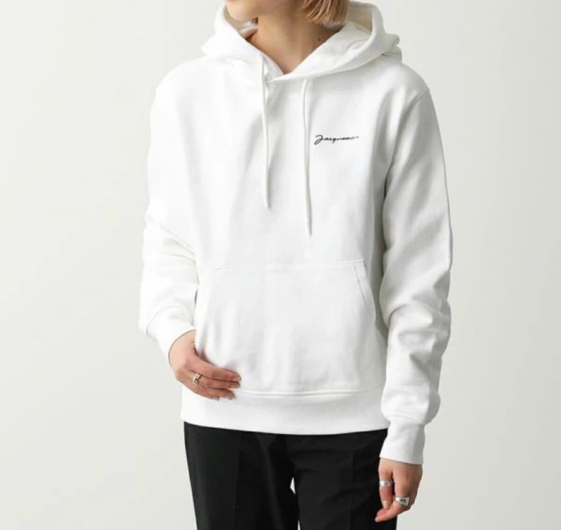 Jacquemus 자크뮈스 블랙 로고 자수 후디 상품이미지3