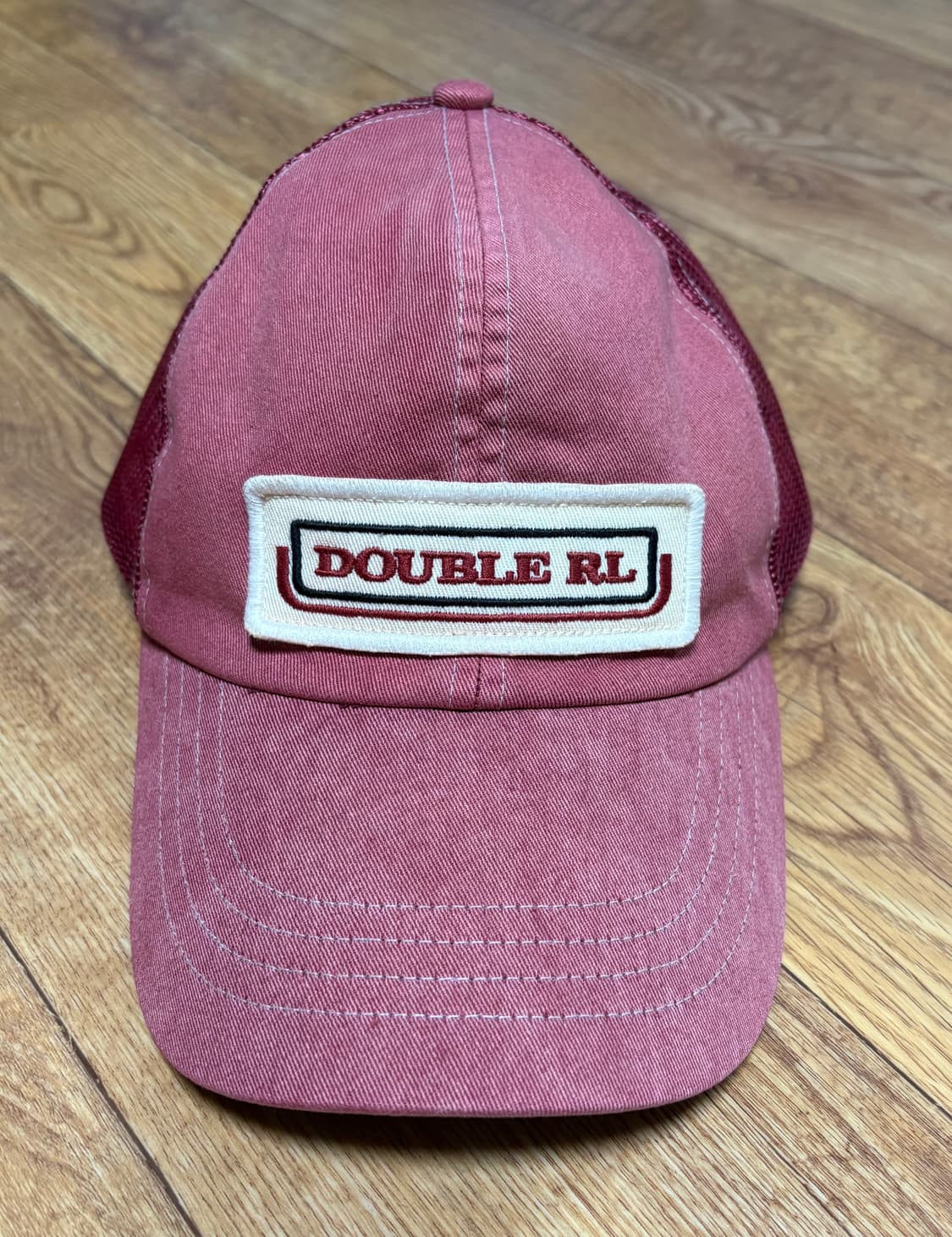 Rrl 로고 패치 트윌 트럭커 캡 핑크 상품이미지2