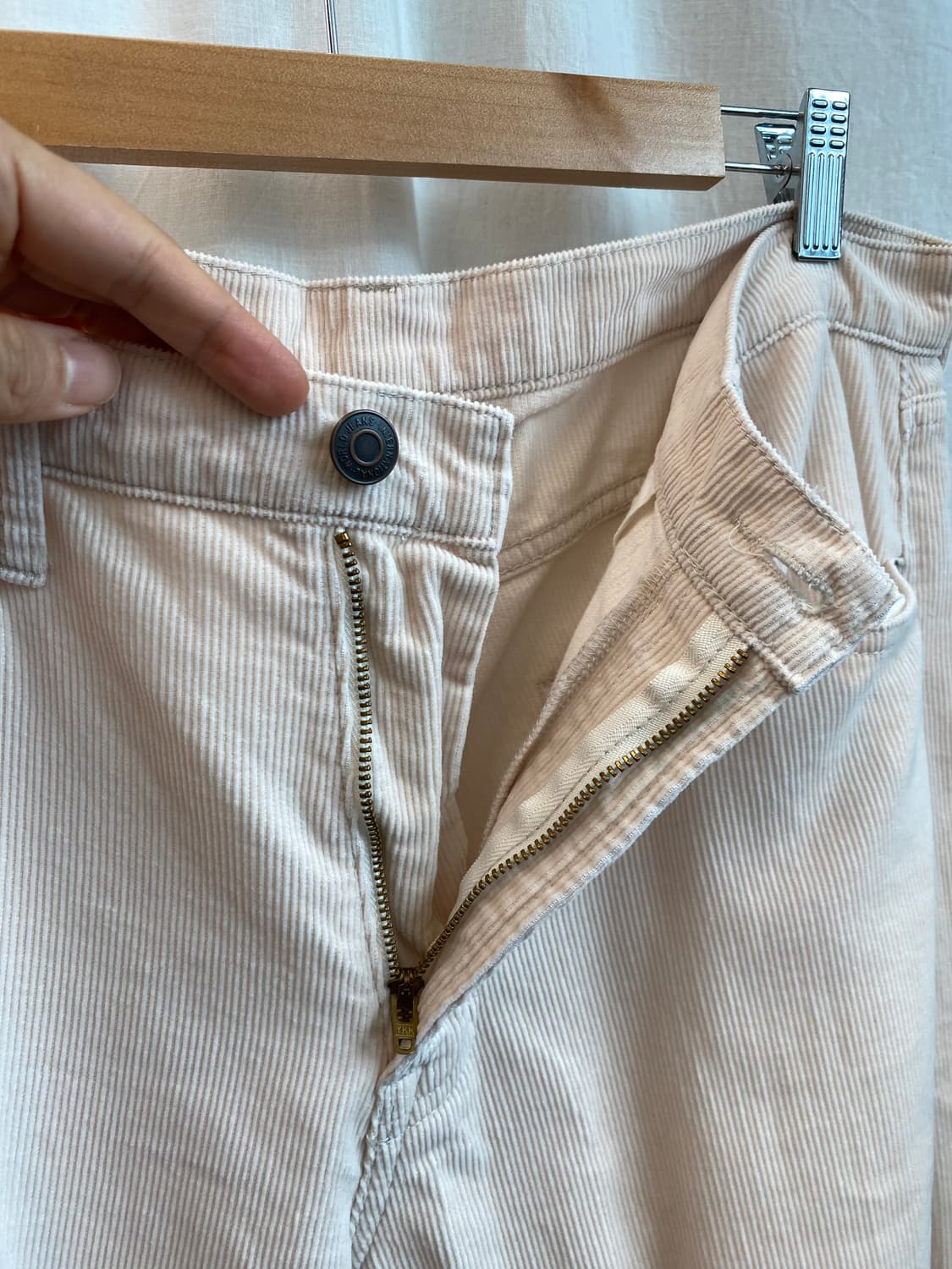 GU 아이보리 코듀로이 팬츠(L/32인치) 상품이미지6