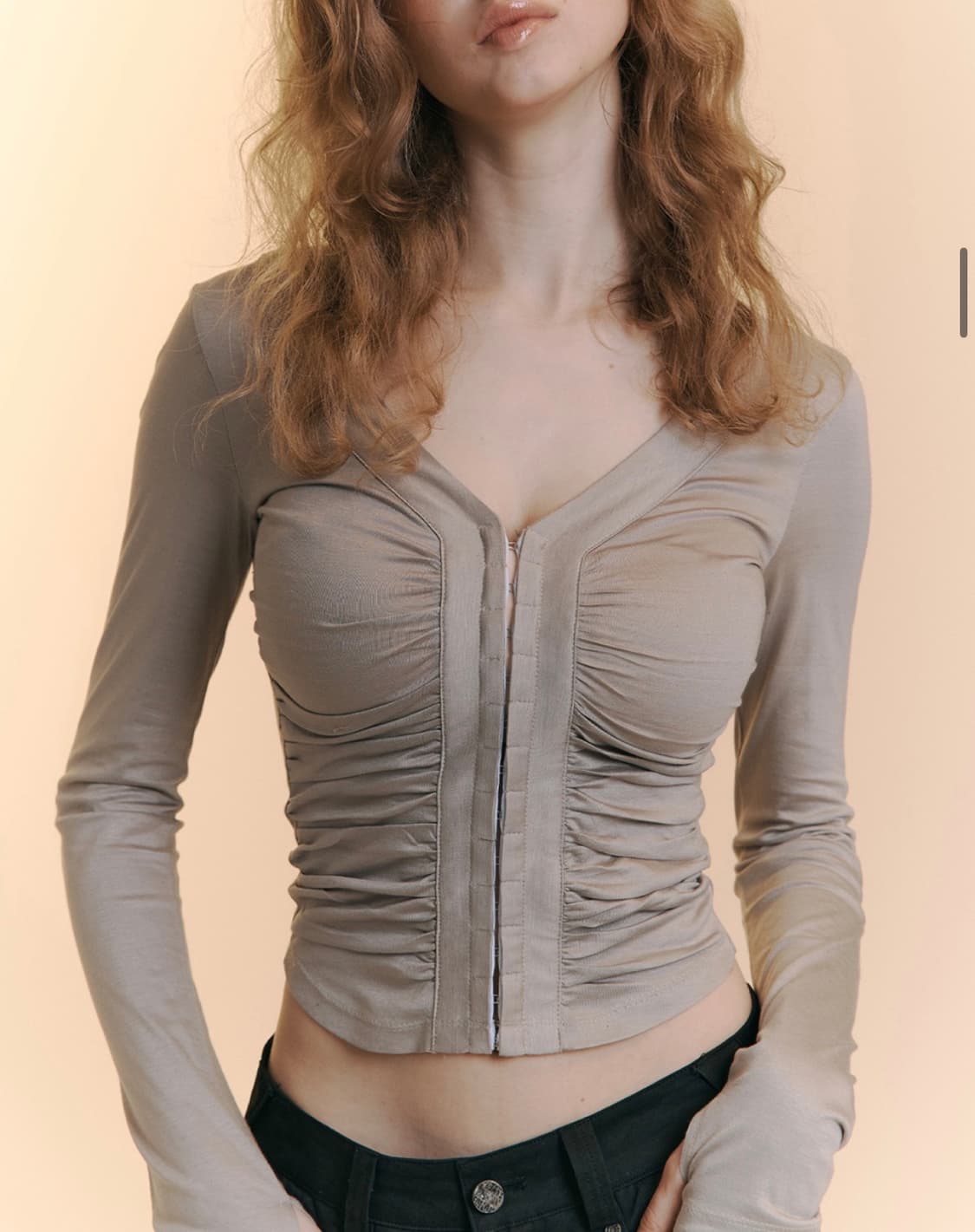 플리즈노팔로우 칸델라 탑 모카그레이 상품이미지1