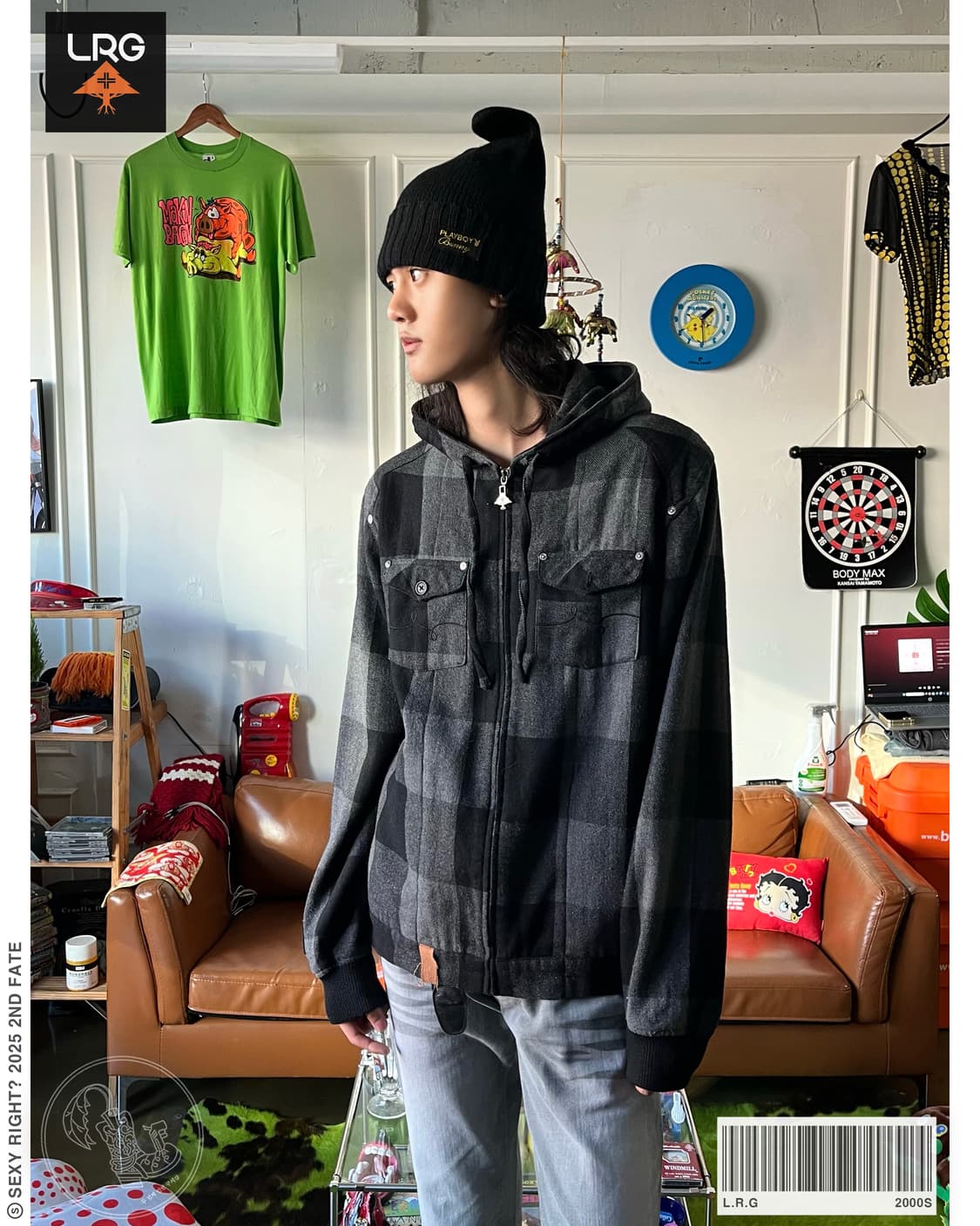 00s LRG Check Pattern Active Hood Jacket 상품이미지1