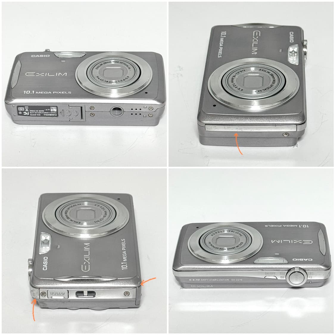 카시오 엑슬림 Z270 실버 빈티지디카 상품이미지4