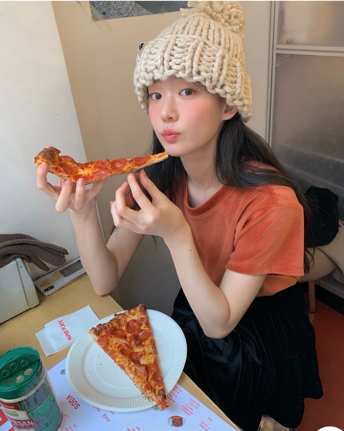 프롬비기닝 폼폼 벌키 골지 비니 상품이미지1