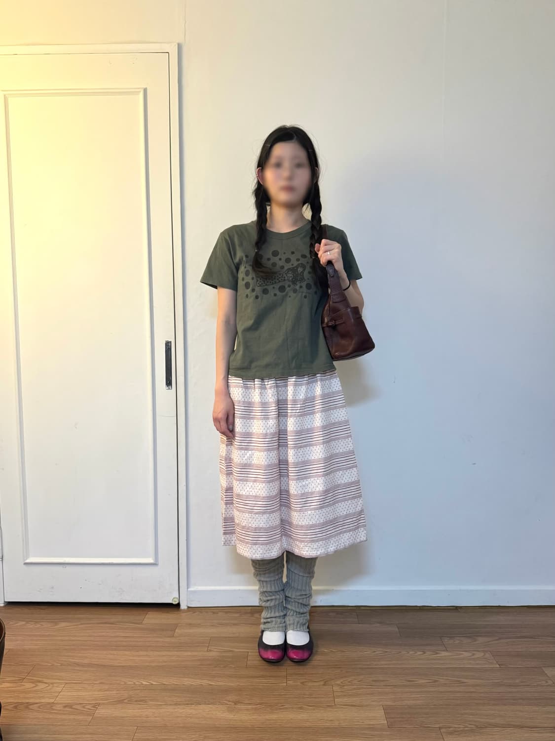 Dot Stripe Skirt 상품이미지3