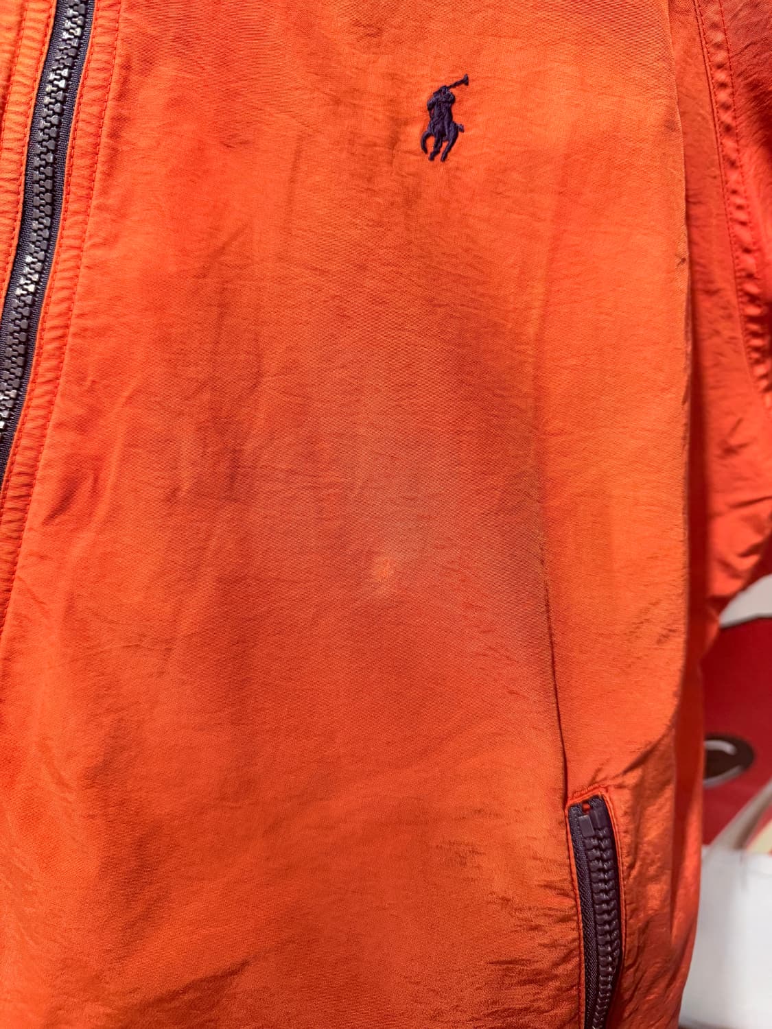 90s 폴로 페이디드 후리스 바람막이  집업  상품이미지4